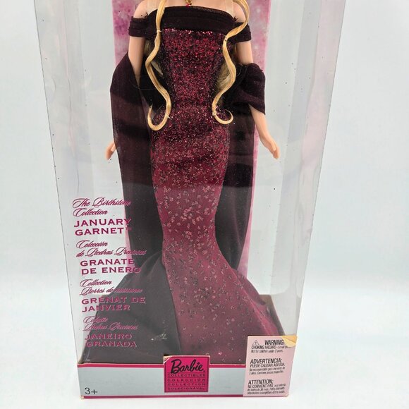 Barbie Blonde Birthstone Collection January Garnet Collector Edition Doll Mattel - Picture 8 of 16